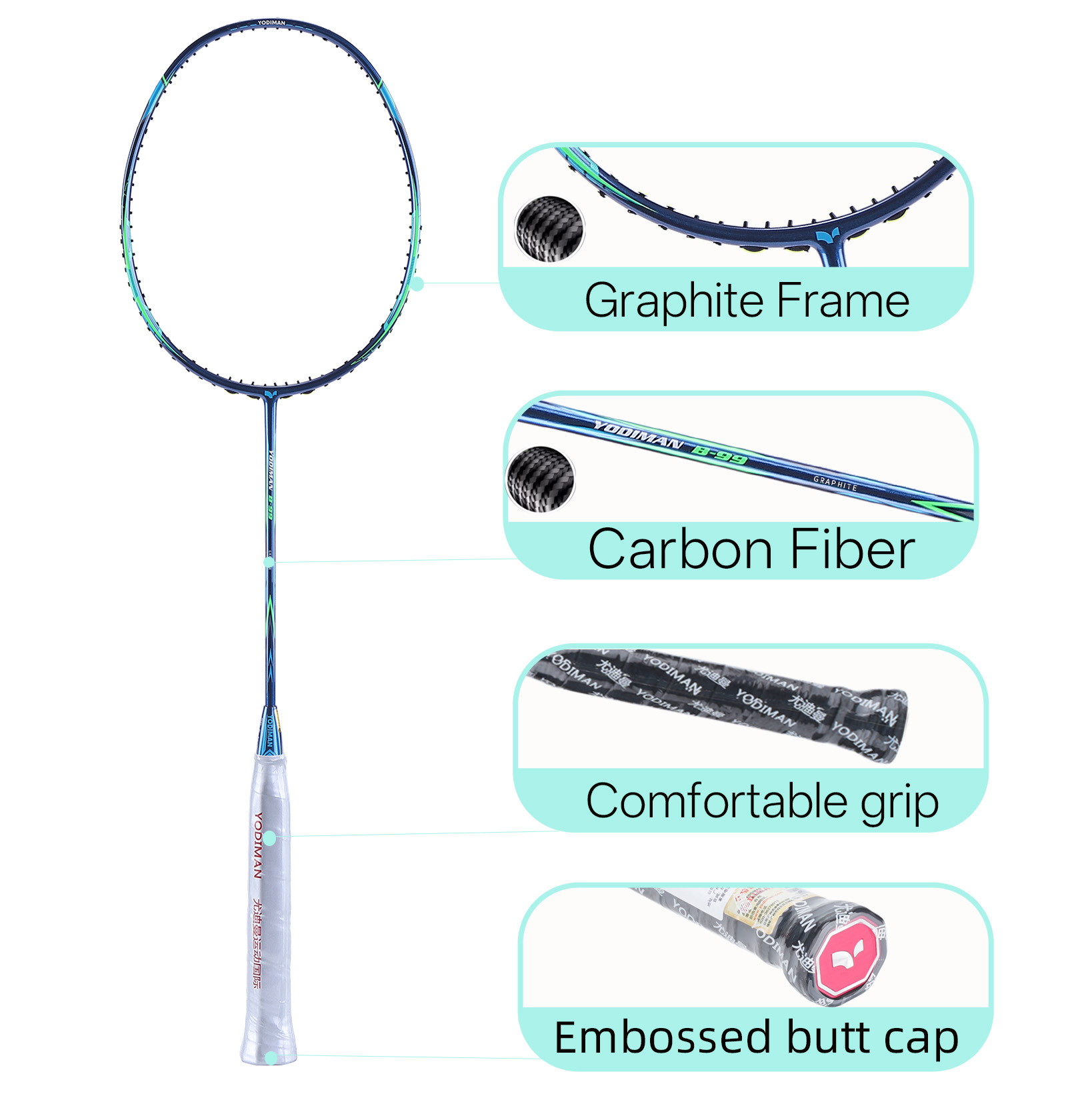 Ultra Light Carbon Fiber Badmi - огляд і ціна Badminton Racket Carbon